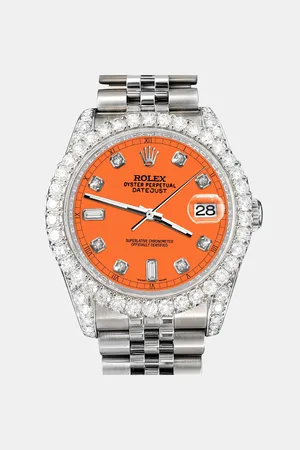 Rolex Custom Pastel 4CT Diamond Stainless Steel Datejust 116200 Automatic Men