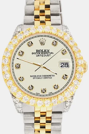 Rolex Custom Satin Linen 4.4ct Diamonds 18K Gold Stainless Steel Datejust 178273 Automatic Women