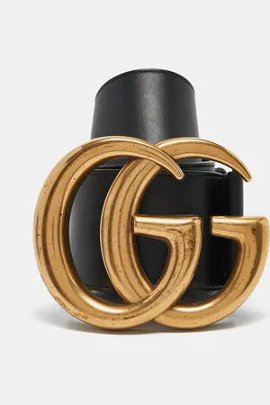 Gucci Leather GG Marmont Wide Buckle Belt 75CM