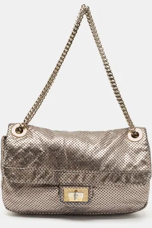 CHANEL Metallic Drill Perforated Leather Reissue 2.55 Classic Flap Bag