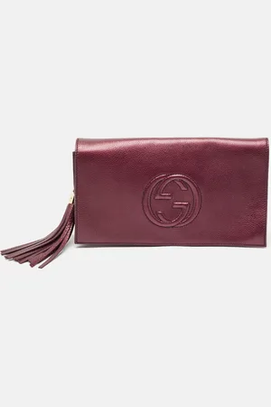 Gucci Metallic Leather Soho Disco Clutch