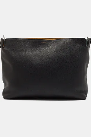 Burberry /Green Leather Large Clutch