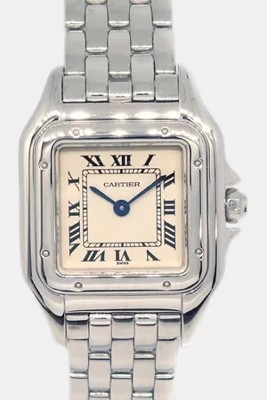 Cartier 18k White Gold Panthere W25016F3 Quartz Women