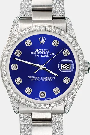 Rolex Custom MOP 3.5ct Diamond Stainless Steel Datejust Automatic Women