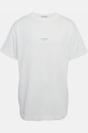Acne Studios Logo Print Cotton Crewneck T-Shirt M