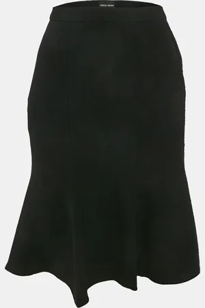 Emporio Armani Silk Flared Knee-Length Skirt S