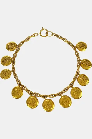 CHANEL Plated Chain Necklace