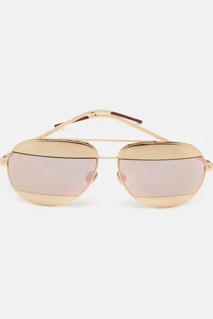 Dior /Grey Mirrored 0000J Split1 Aviator Sunglasses