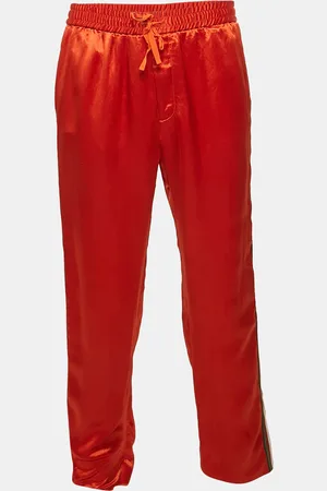 Gucci Satin Web Tape Trimmed Trackpants XL