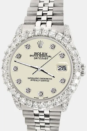 Rolex Custom 2.95ct Diamond Stainless Steel Datejust Automatic Women