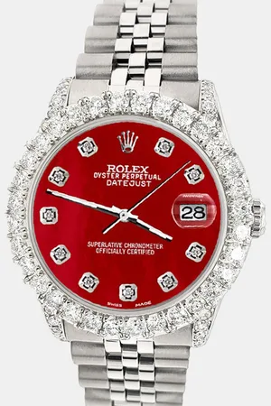 Rolex Custom MOP 2.95ct Diamond Stainless Steel Datejust Automatic Women