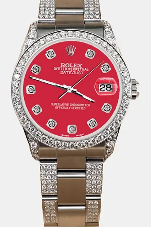 Rolex Custom Scarlet 3.5ct Diamond Stainless Steel Datejust Automatic Women