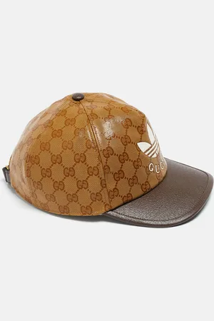 Gucci X Adidas /Brown GG Supreme Coated Canvas Baseball Cap L