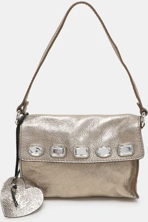 Dolce & Gabbana Leather Embellished Shoulder Bag