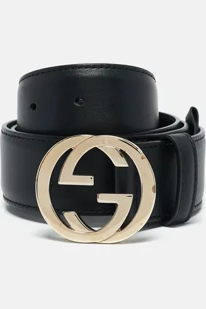Gucci Leather Interlocking G Buckle Belt 80CM