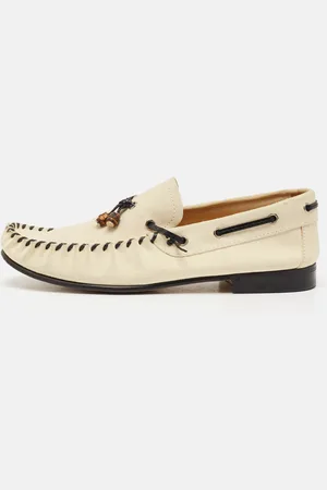 Gucci Suede Bamboo Tassel Slip On Loafers Size 42.5