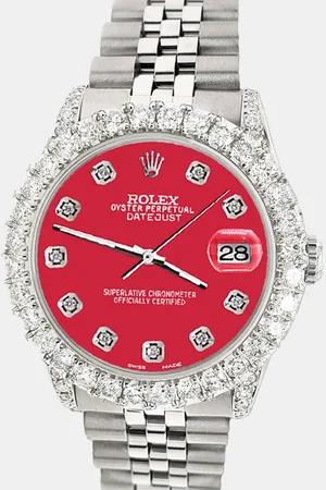 Rolex Custom Scarlet 2.95ct Diamond Stainless Steel Datejust Automatic Women