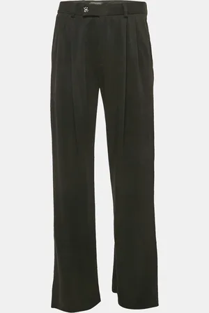 AMIRI Lyocell Drill Pleated Wide-Leg Trousers S