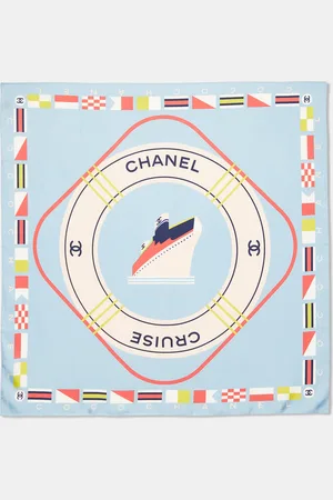 CHANEL Cruise Print Silk Scarf