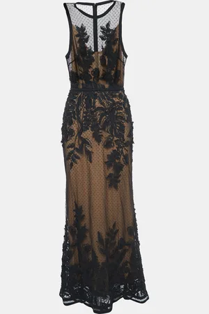 Elie saab Embroidered Tulle Sleeveless Gown S