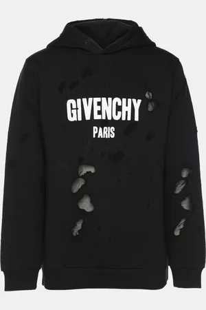 Givenchy Cotton Knit Ripped Hoodie M