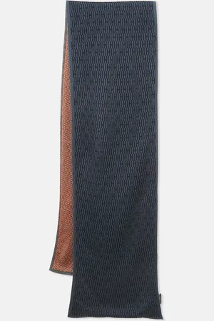 Hermès Hermès /Orange H Jacquard Cashmere Scarf