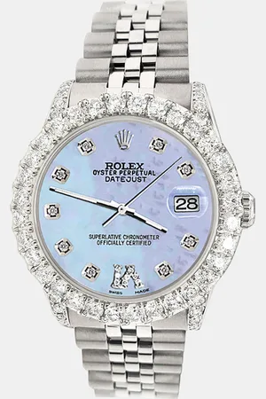 Rolex Custom MOP 2.95ct Diamond Stainless Steel Datejust Automatic Women
