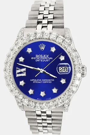 Rolex Custom 2.95ct Diamond Stainless Steel Datejust Automatic Women
