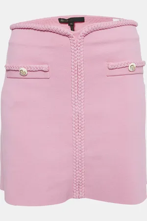 Maje Knit Madeny Braid Trimmed Mini Skirt M