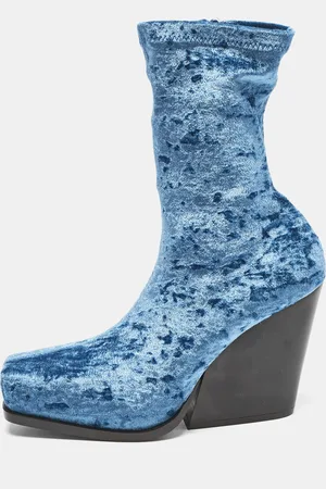 Stella McCartney Velvet Groove Ankle Boots Size 37