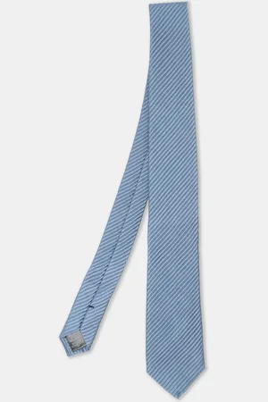 Dunhill Light Silk Herringbone Stripe Woven Tie