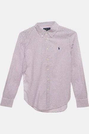 Ralph Lauren Kids /Blue Check Cotton Long Sleeve Shirt 14-16 Yrs
