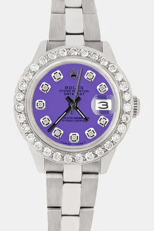 Rolex Custom Lavender 1.3CT Diamond Stainless Steel Datejust Automatic Women