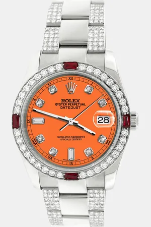 Rolex Custom Pastel 4.5CT Diamond Stainless Steel Datejust 116200 Automatic Men