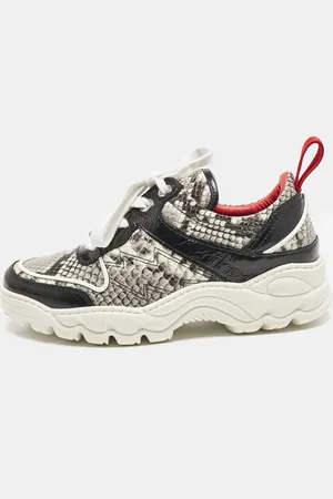 Zadig & Voltaire /Red Python Embossed and Leather Blaze Sneakers Size 38