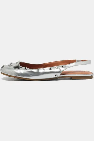 Marc Jacobs Leather Studded Mouse Slingback Flats Size 37