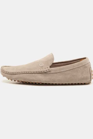 Gucci Suede GG Interlocking Slip On Loafers Size 43.5
