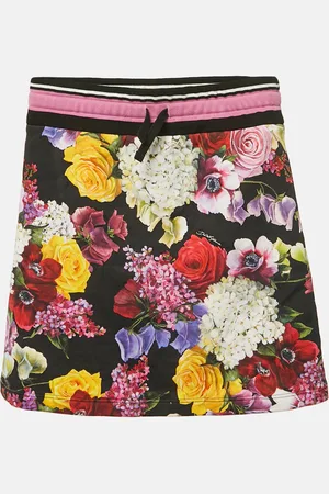 Dolce & Gabbana Kids /Pink Floral Print Cotton Mini Skirt 11/12 Yrs