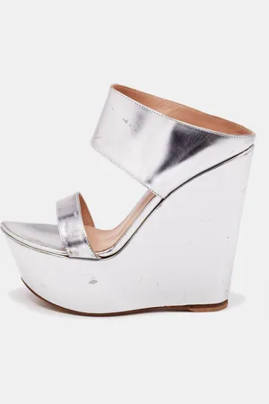 Gianvito Rossi Leather Platform Wedge Sandals Size 36