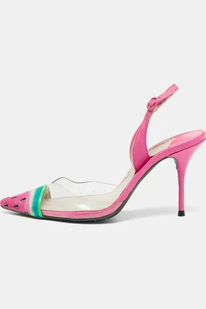 SOPHIA WEBSTER Leather and PVC Daria Watermelon Slingback Pumps Size 36