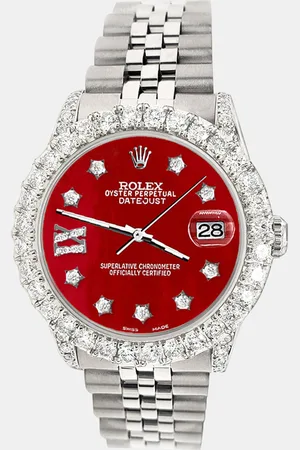 Rolex Custom MOP 2.95ct Diamond Stainless Steel Datejust Automatic Women