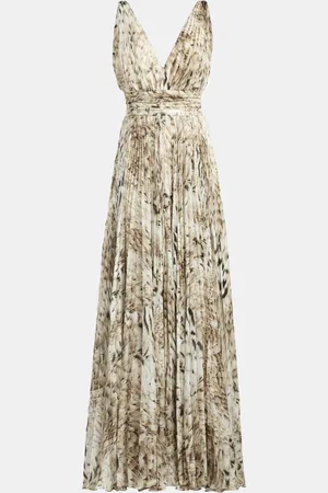 Roberto Cavalli Printed Silk Maxi Dress IT 40