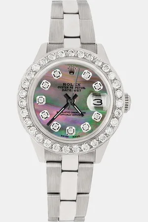 Rolex Custom Tahitian MOP 1.3CT Diamond Stainless Steel Datejust Automatic Women