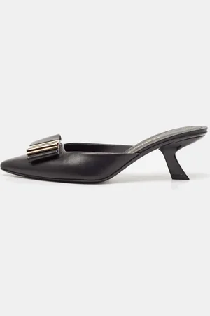 Salvatore Ferragamo Leather Lycia Mules Size 39.5
