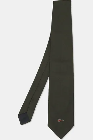 Loro Piana Olive Silk Tie