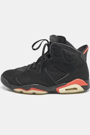 Nike Air Jordan Nubuck Leather Jordan 6 Retro Infrared High Top Sneakers Size 44.5