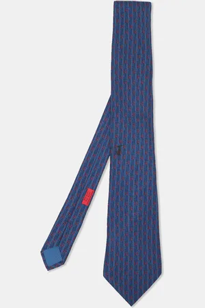 Hermès Logo Printed Silk Tie