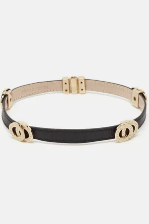 Bvlgari Leather Gold Tone Wrap Bracelet