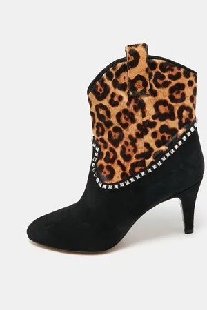Marc Jacobs /Black Calf Hair and Suede Ankle Length Boots Size 37