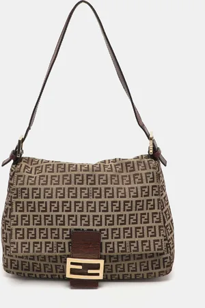 Fendi Brown Zucca Canvas and Leather Mama Forever Shoulder Bag
